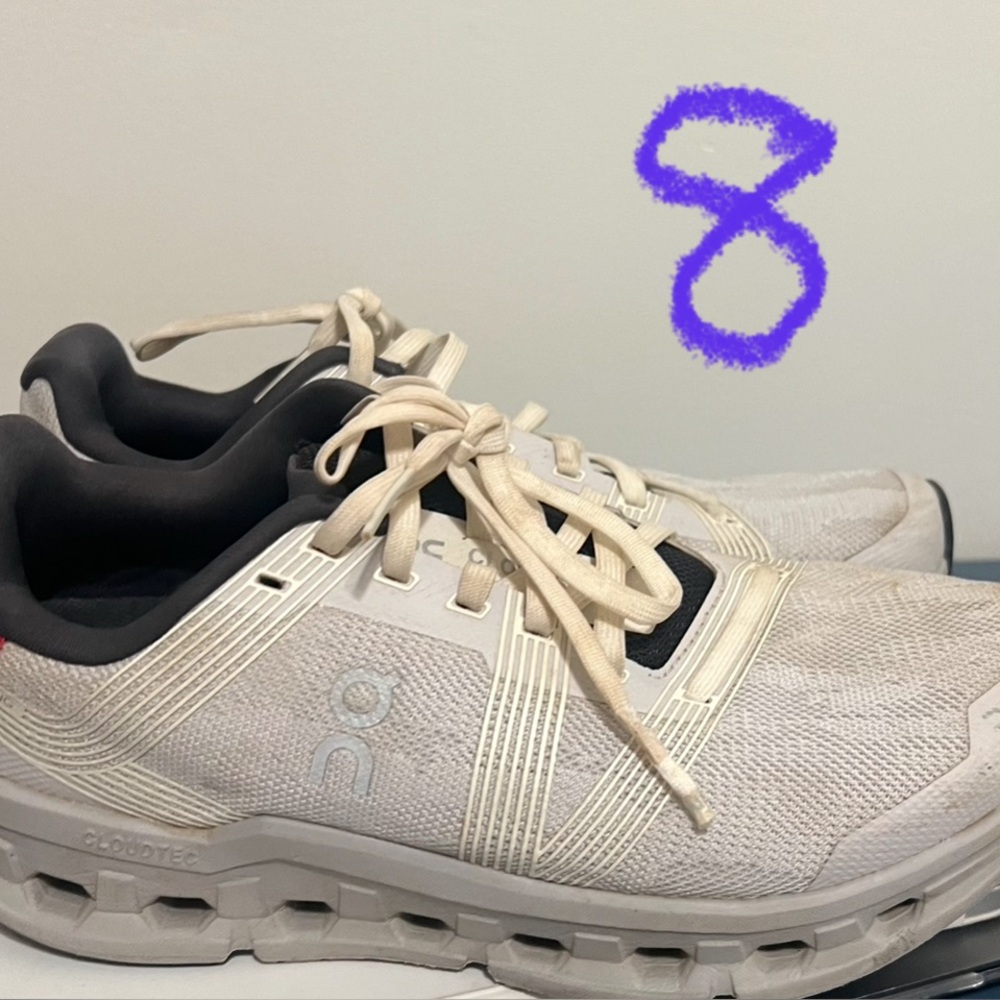 On Running Men's Cloud Sneakers in Off-White and Black